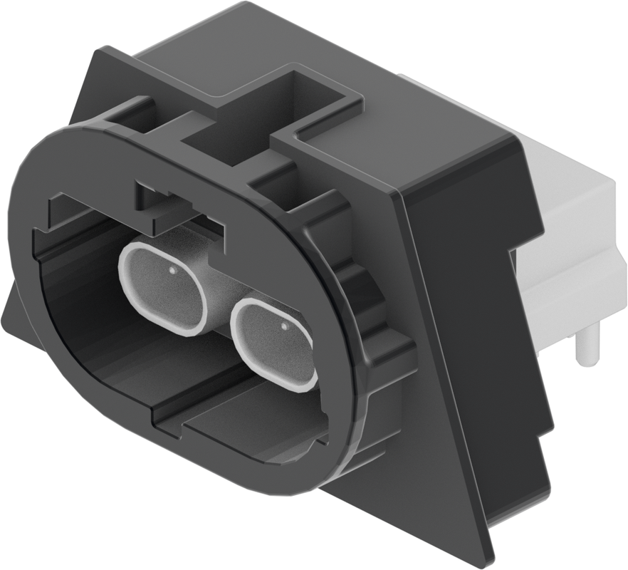 2 Port 1 Row Male H-MTD Jet Black Code A