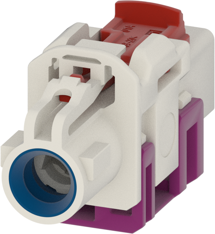 1 Port 1 Row MCA-B Female Mini Coax Cream White Code B