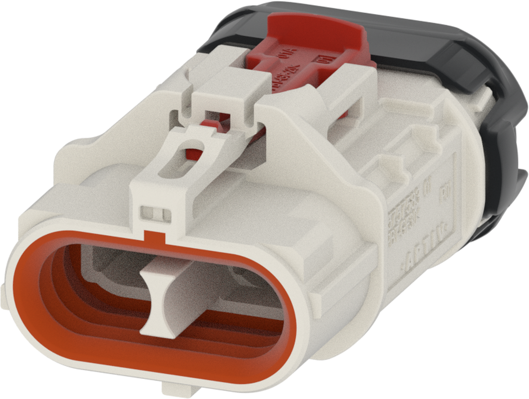 2 Port 1 Row Female H-MTD White Code B
