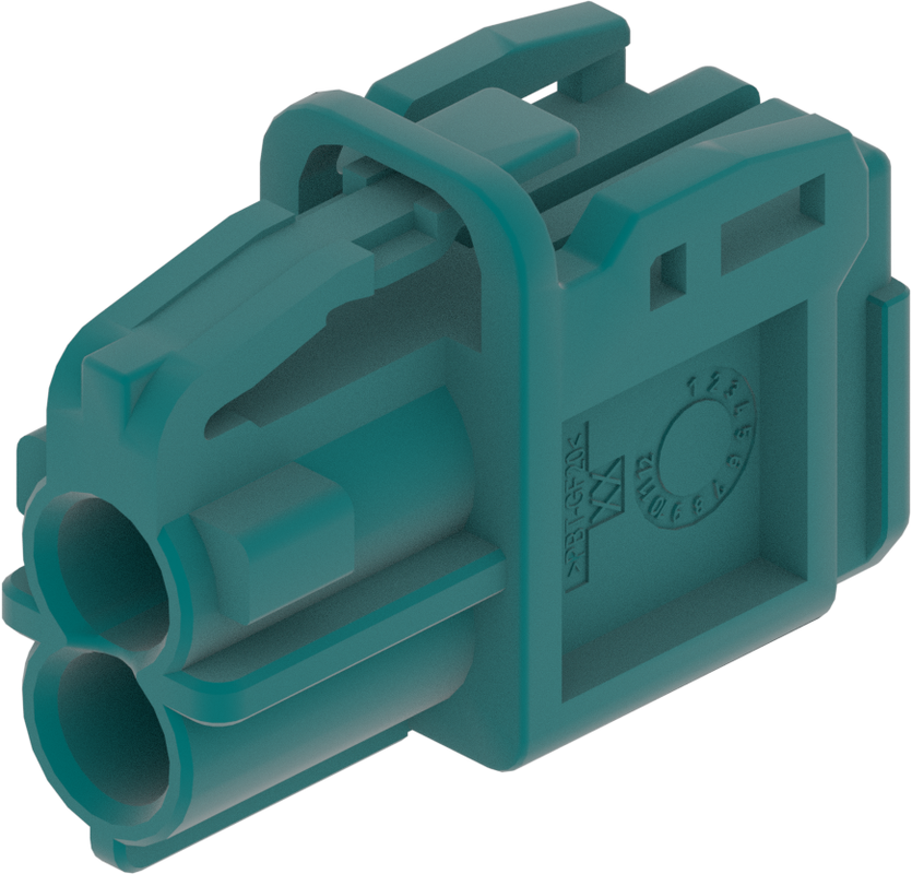 2 Port 2 Row MCA-B Female Mini Coax Water Blue Code Z