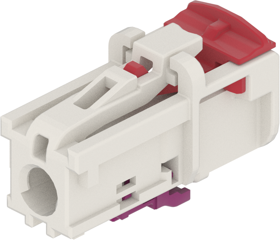 1 Port 1 Row MCA-A Female Mini Coax White Code B