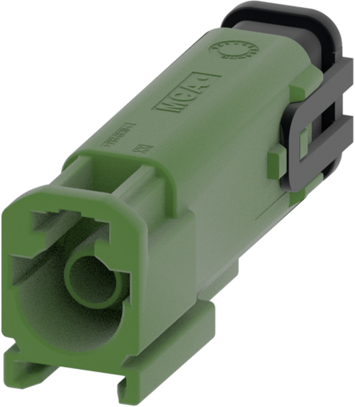 1 Port 1 Row MCA-B Male Mini Coax Green Code E