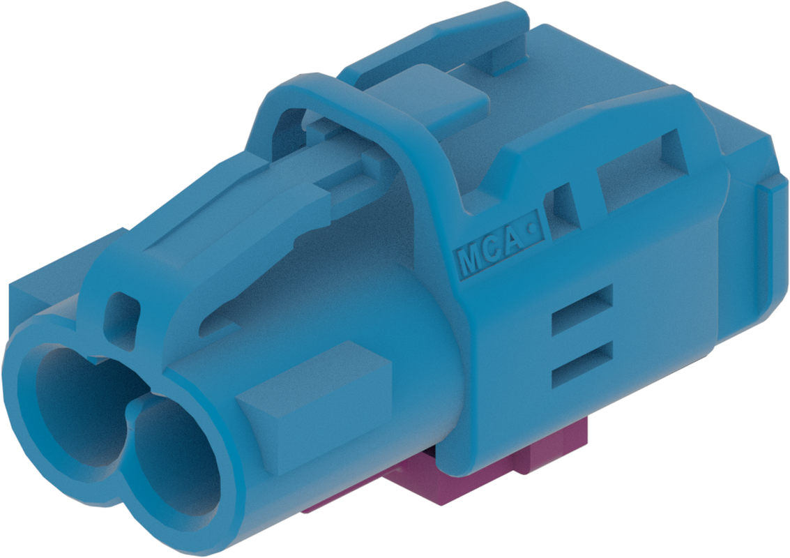 2 Port 1 Row MCA-B Female Mini Coax Blue Code C