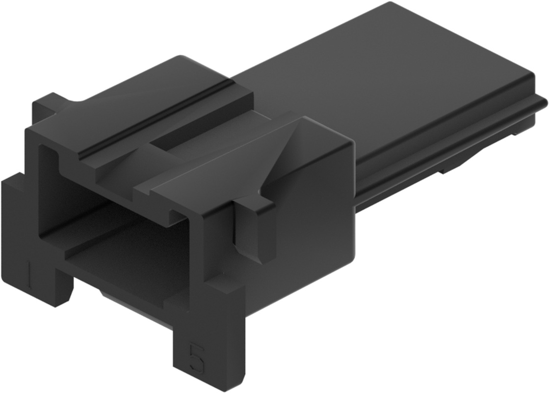 5 Way Male 1.0 MIC/P Unsealed Connector Black