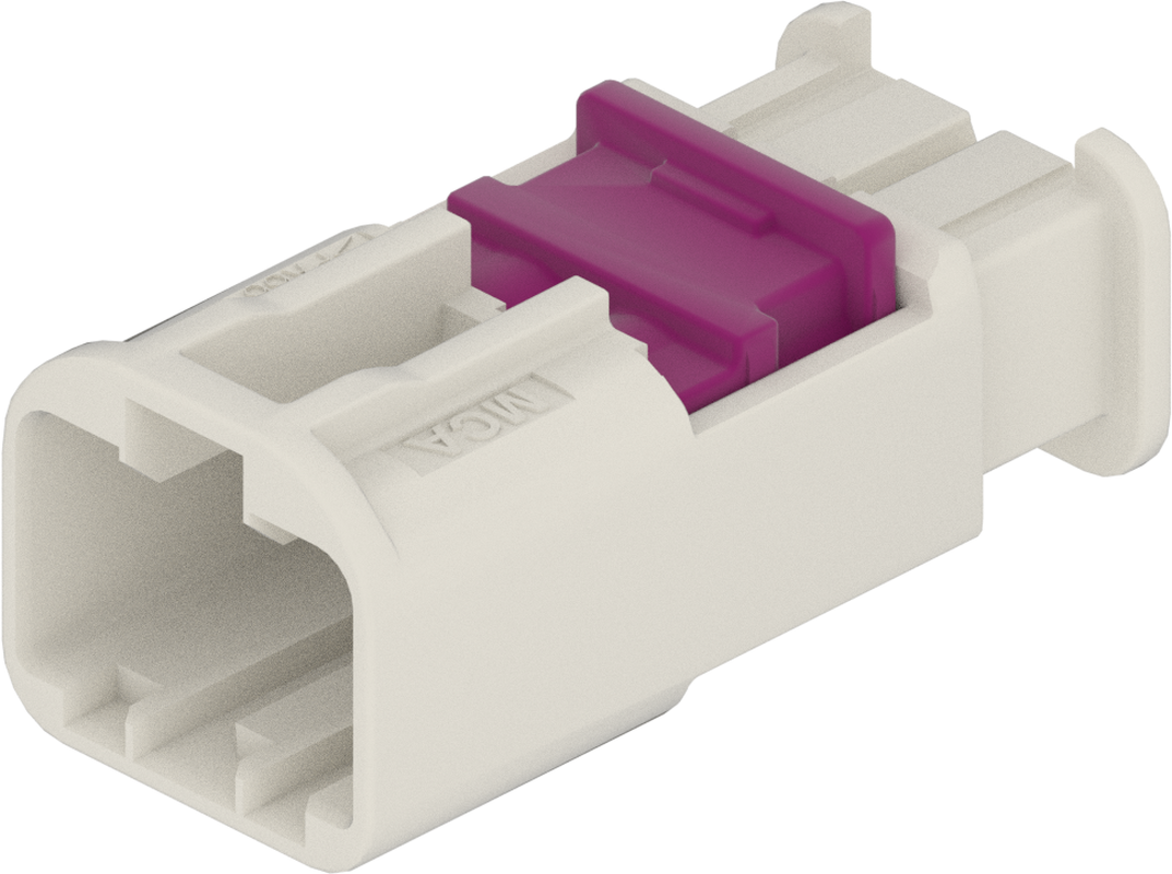 2 Port 1 Row MCA-A Male Mini Coax White Code B