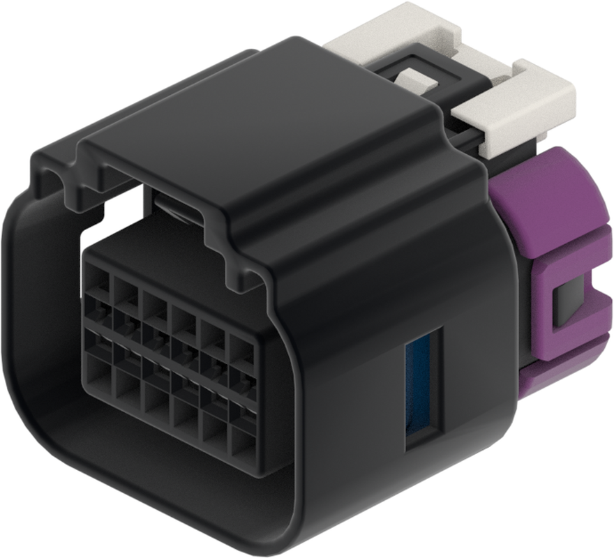 12 Way F OCS 1.2 Sealed Connector Black