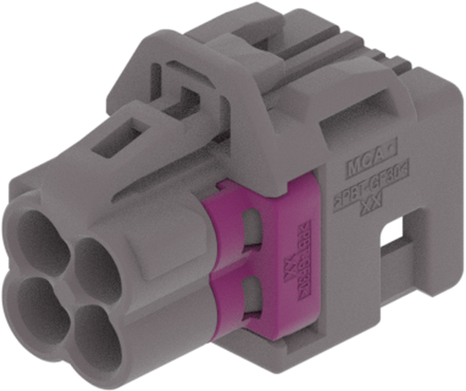 4 Port 2 Row MCA-B Female Mini Coax Grey Code G