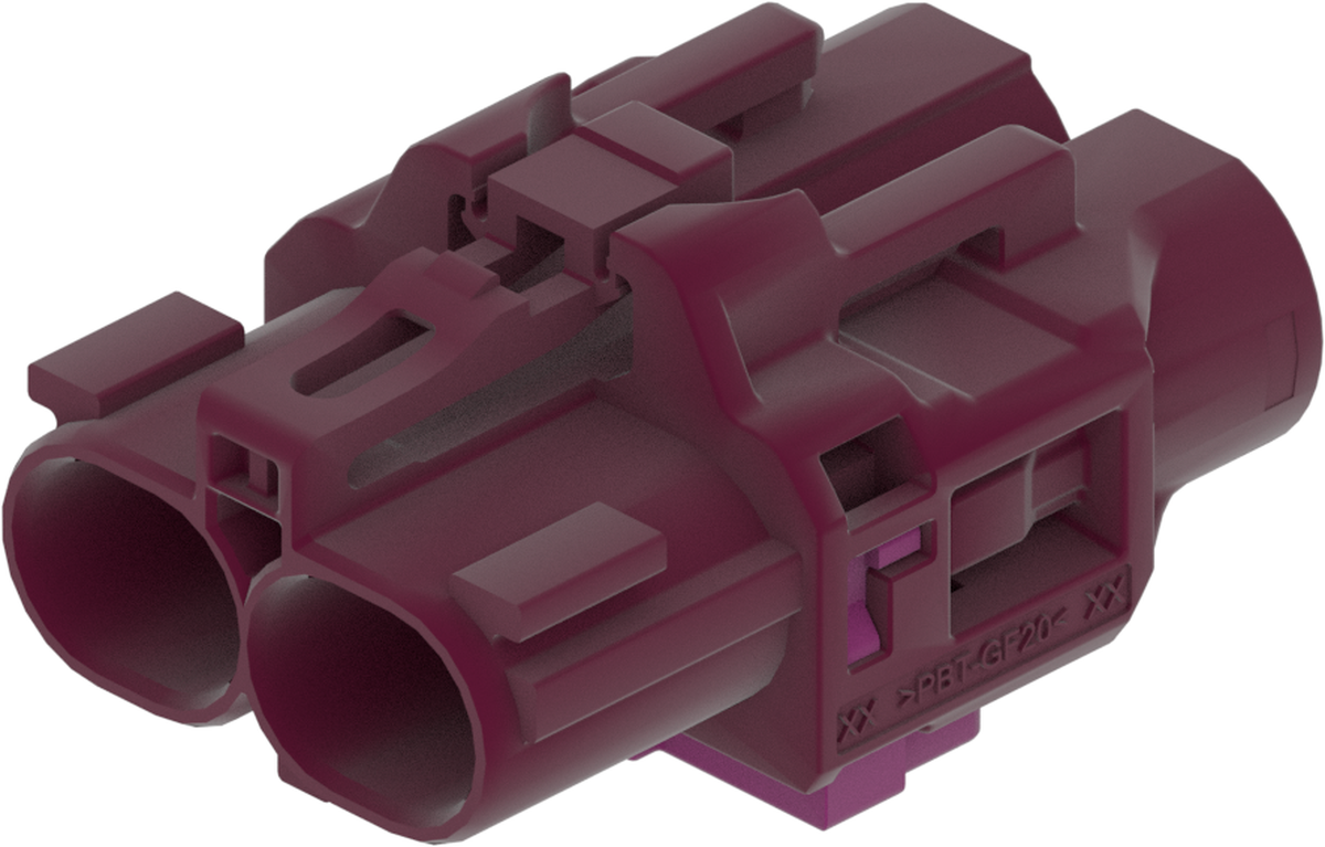2 Port 1 Row Female H-MTD Violet Code D