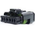 6 Way F SICMA 1.5 2.8 Sealed Connector Black