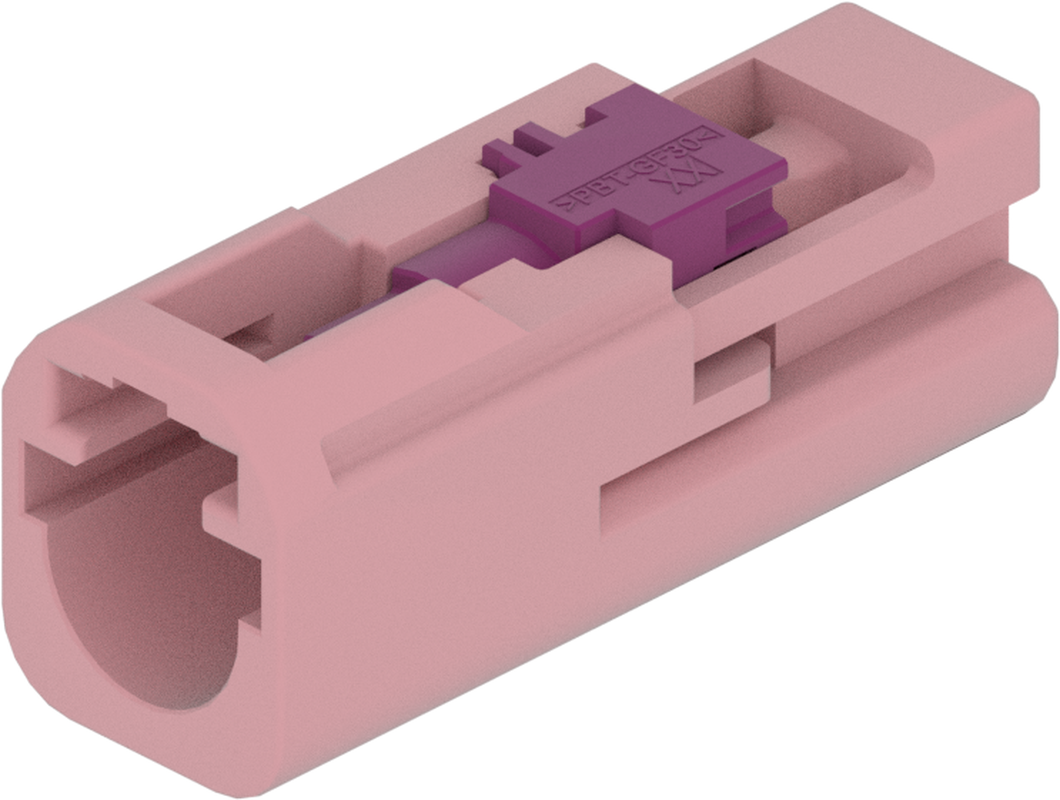1 Port 1 Row MCA-B Male Mini Coax Pink Light Code H