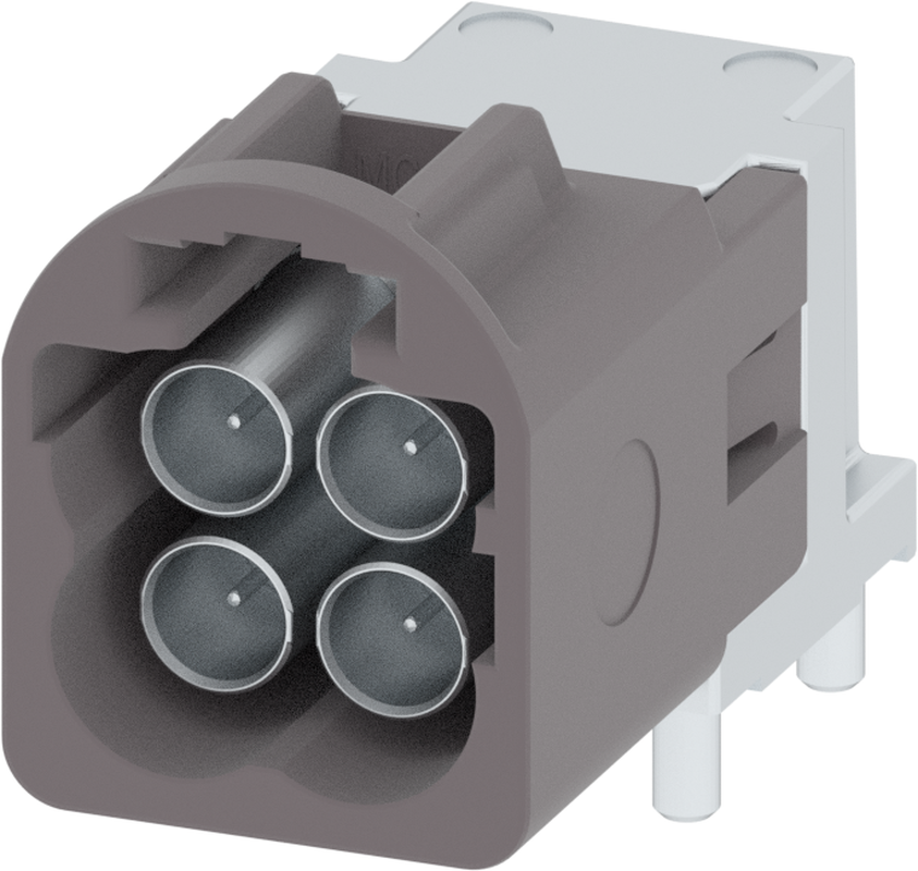 4 Port 2 Row MCA-B Male Mini Coax Platinum Grey Code G