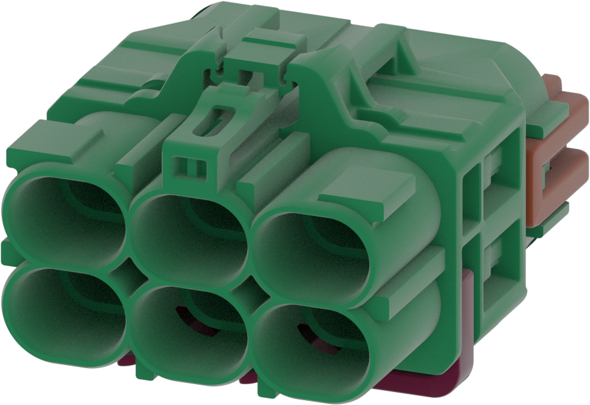 6 Port 2 Row Female H-MTD Leaf Green Code E