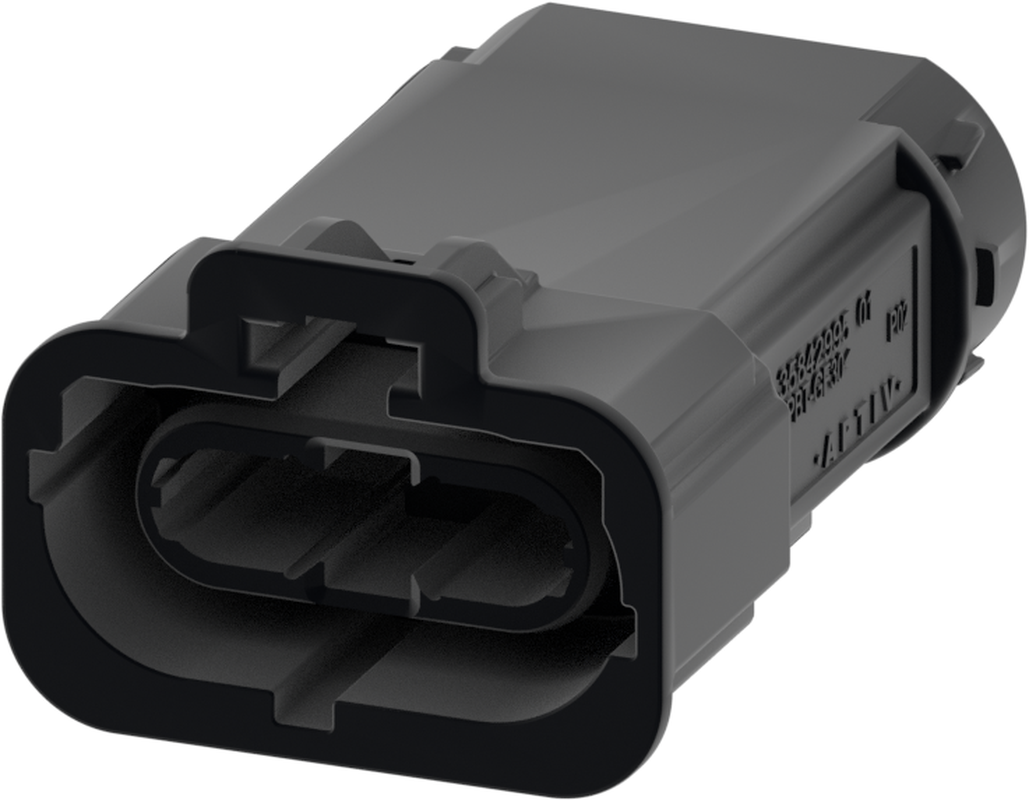 2 Port 1 Row Male H-MTD Black Code A