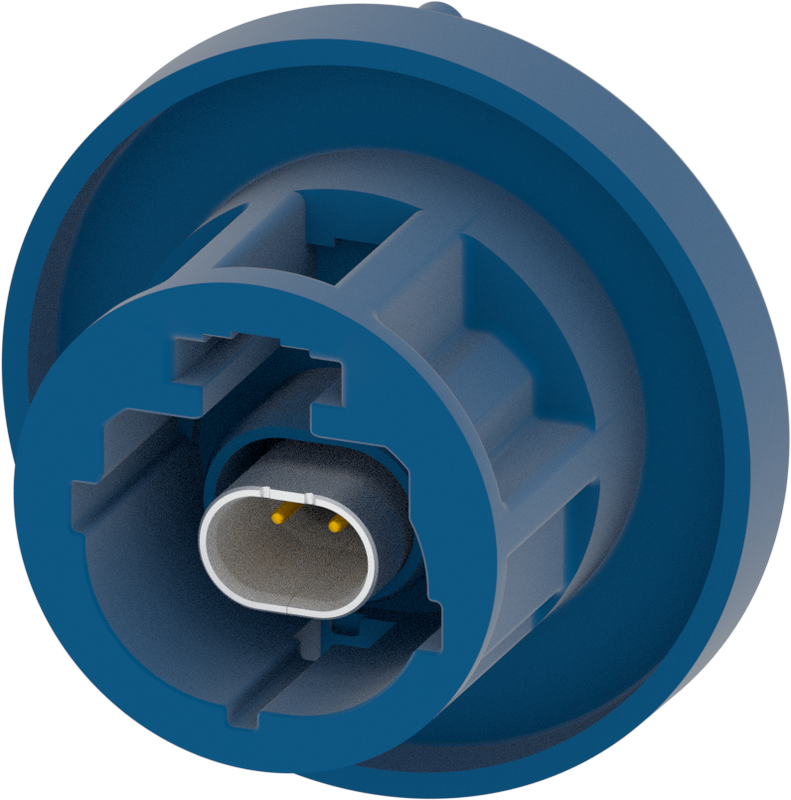 1 Port 1 Row Male H-MTD Signal Blue Code C