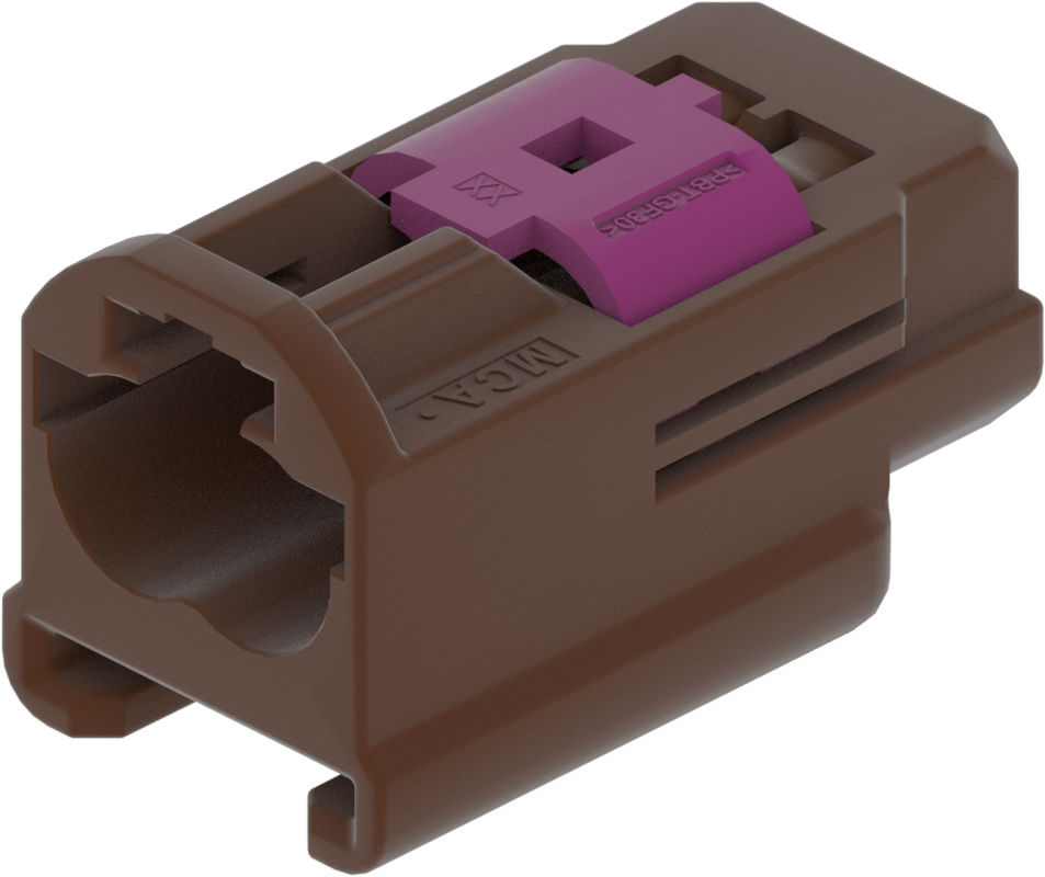 2 Port 1 Row MCA-B Male Mini Coax Brown Code F