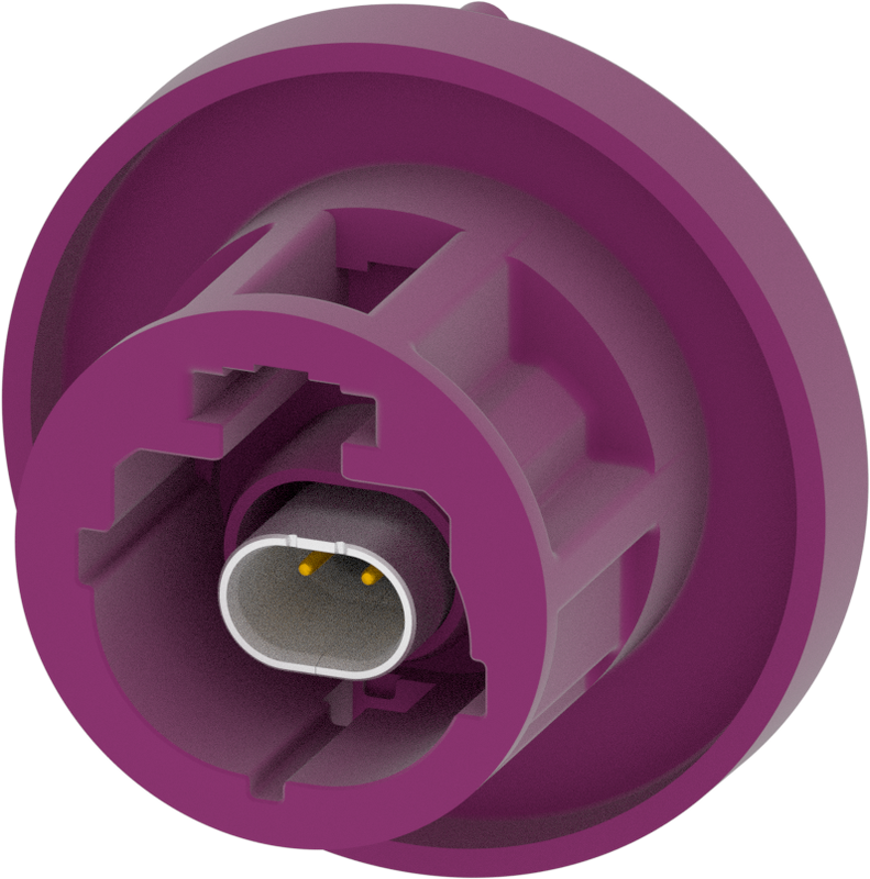 1 Port 1 Row Male H-MTD Claret Violet Code D