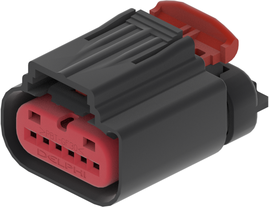 6 Way F GET 0.64 Sealed Connector Black