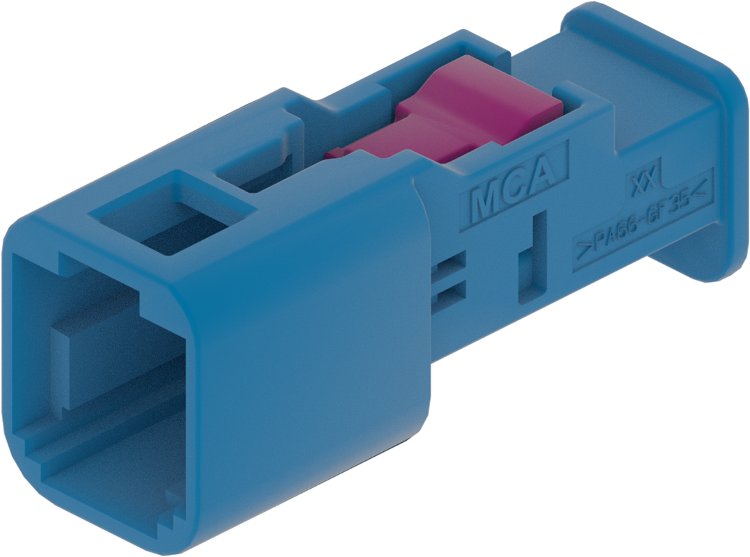 1 Port 1 Row MCA-A Male Mini Coax Blue Code C