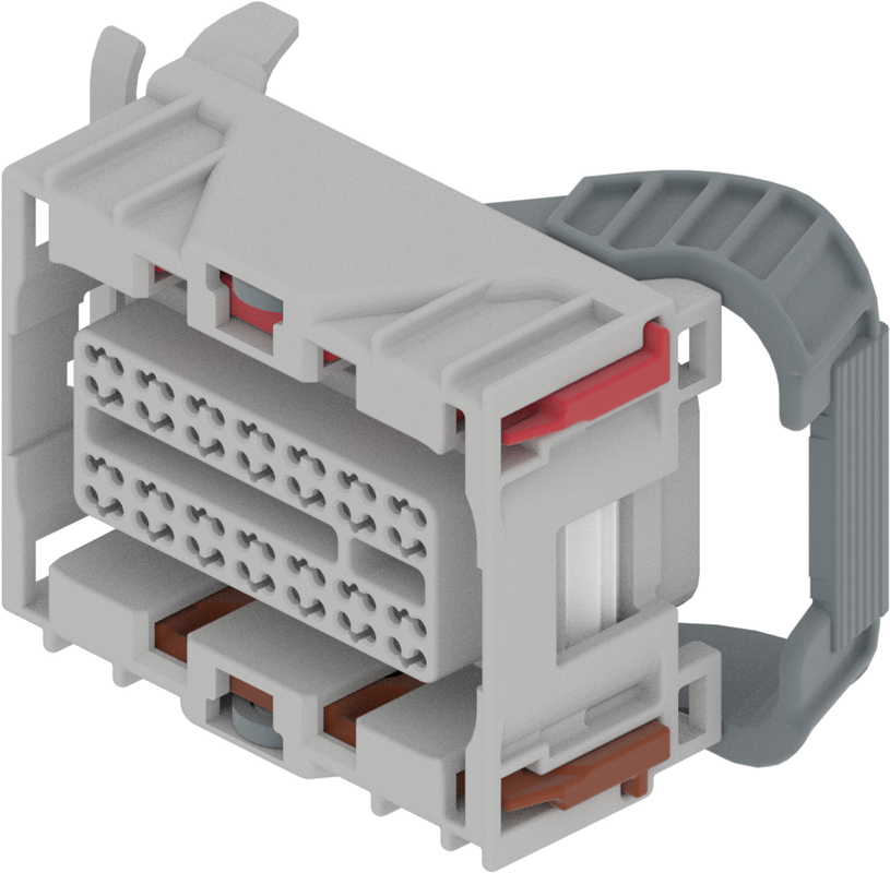 56 Way Female MICRO 64 Sealed Connector Grey