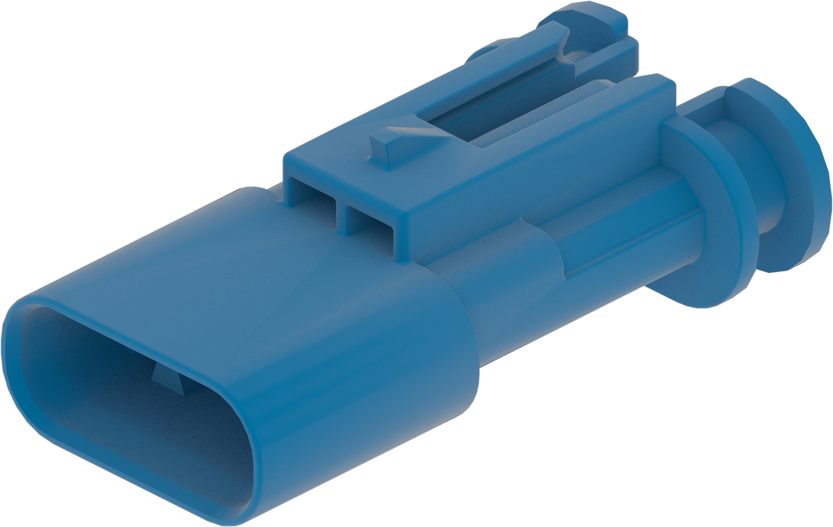 4 Way Male CTS 1.2 Sealed Connector Light Blue