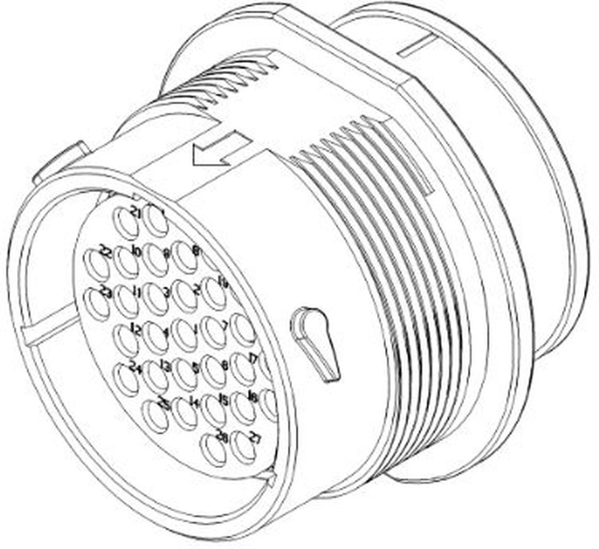 19 Way Female MIXED Sealed Connector Black