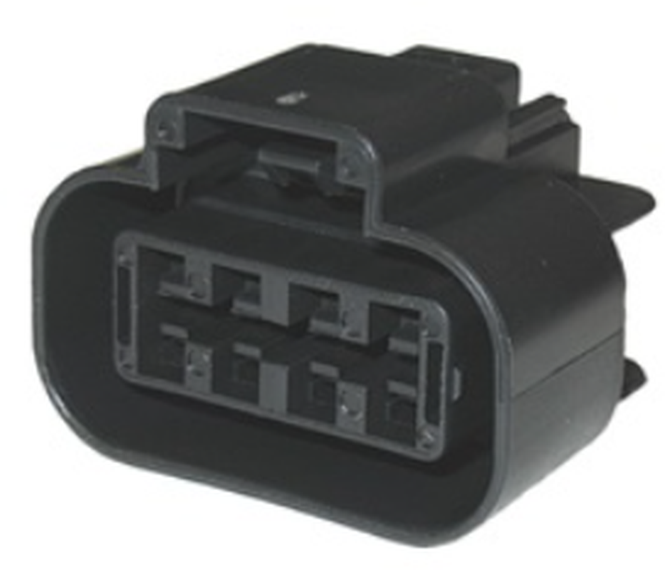 8 Way F GT 2.8 Sealed Connector Black