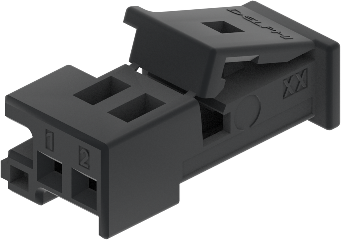 2 Way F MTS 0.64 Unsealed Connector Black