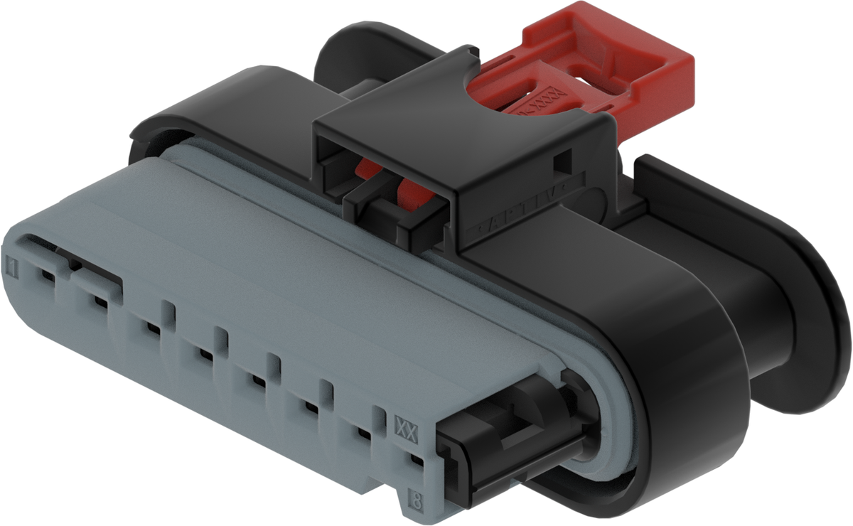 8 Way Female CTS 1.2 Sealed Connector Black