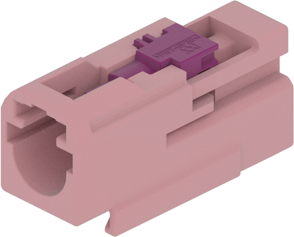 1 Port 1 Row MCA-B Male Mini Coax Pink Light Code H
