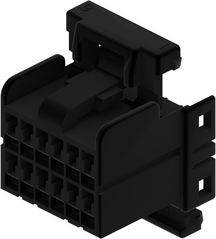 12 Way F 040 Series MULTI-LOCK Unsealed Connector Black