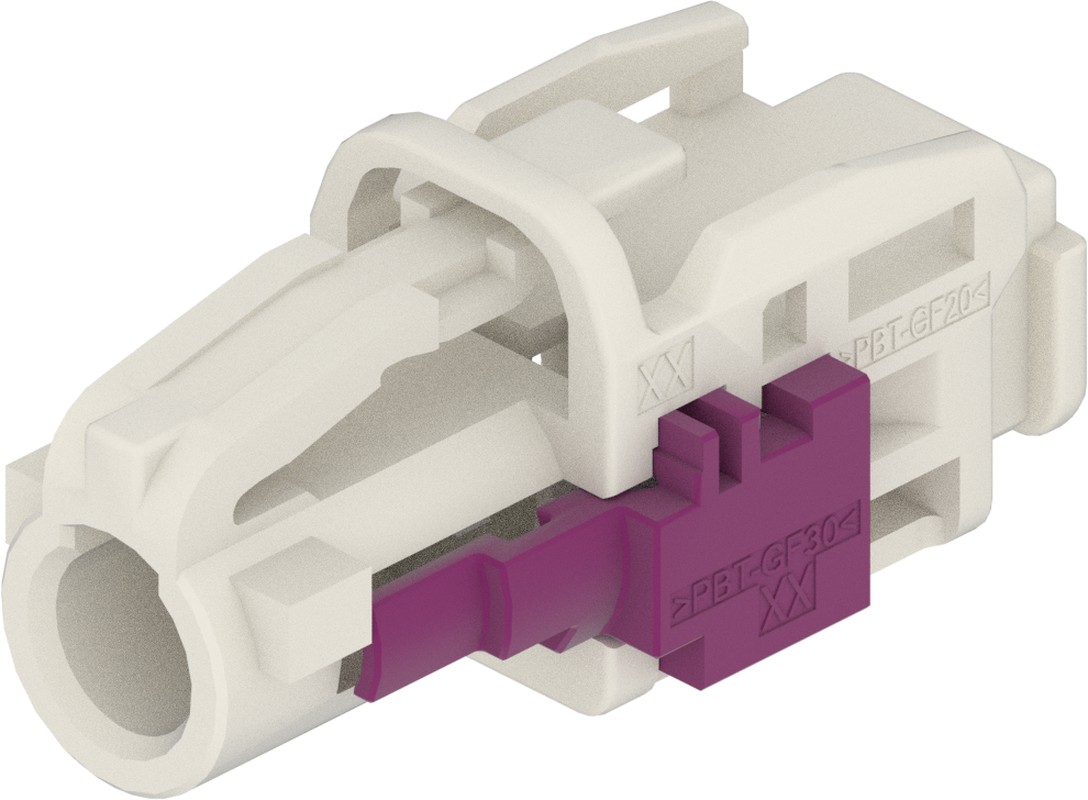1 Port 1 Row MCA-B Female Mini Coax White Code B