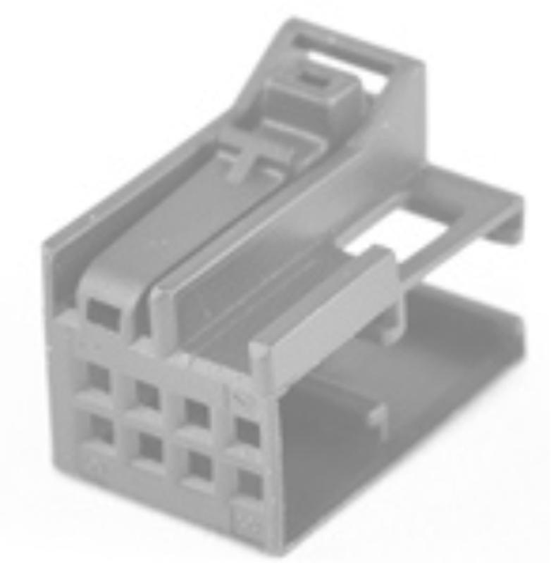 8 Way F MQS 0.64 Unsealed Connector Natural