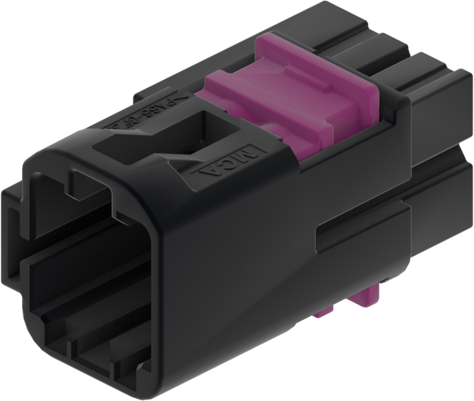 4 Port 2 Row MCA-A Male Mini Coax Black Code A