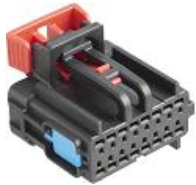 16 Way F OCS 1.2 Unsealed Connector Black