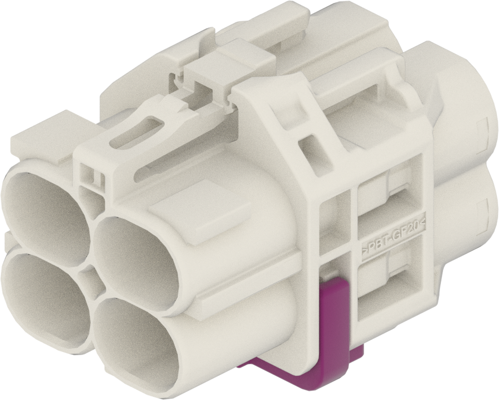 4 Port 2 Row Female H-MTD White Code B