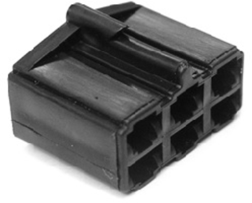 6 Way M 56 SERIES 6.3 Unsealed Connector Black