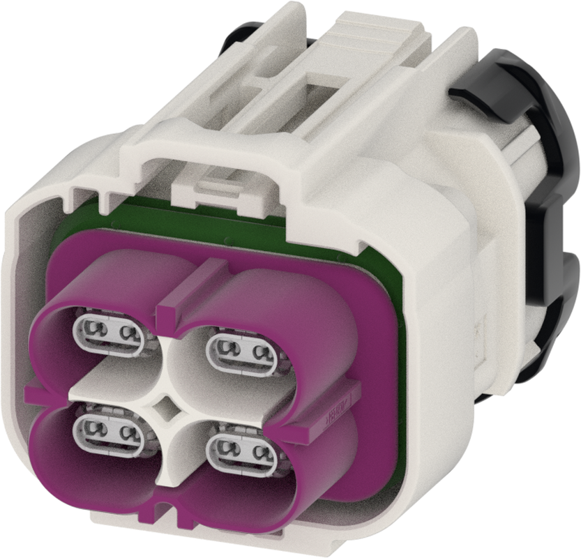 4 Port 2 Row Female H-MTD Natural White Code B