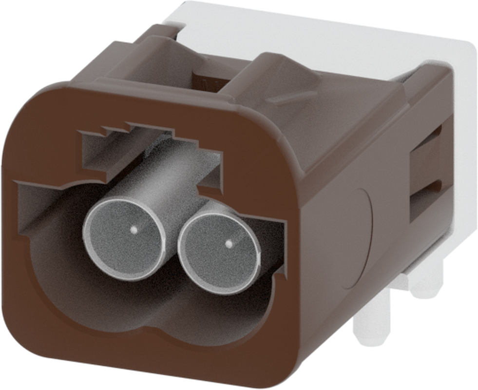2 Port 1 Row MCA-B Male Mini Coax Nut Brown Code F