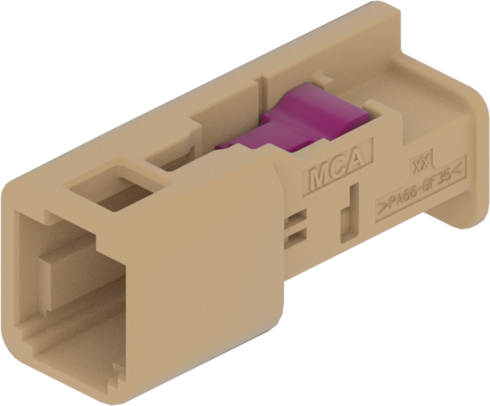 1 Port 1 Row MCA-A Male Mini Coax Beige Code J