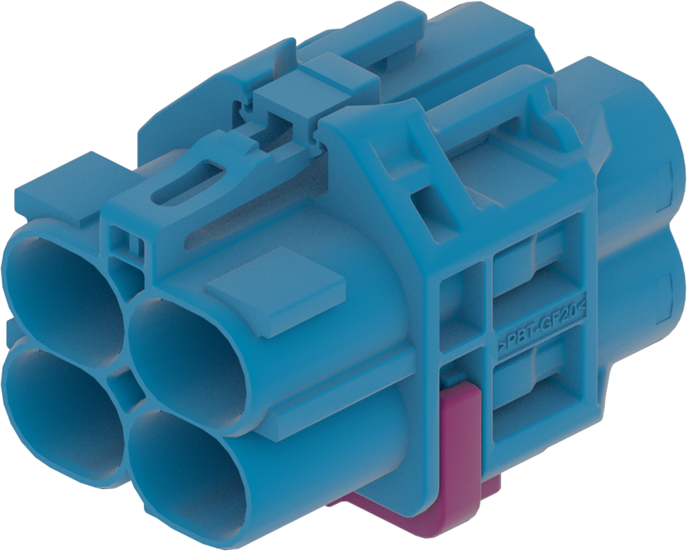 4 Port 2 Row Female H-MTD Blue Code C