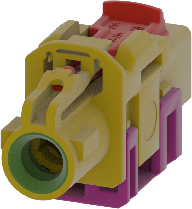 1 Port 1 Row MCA-B Female Mini Coax Curry Code K