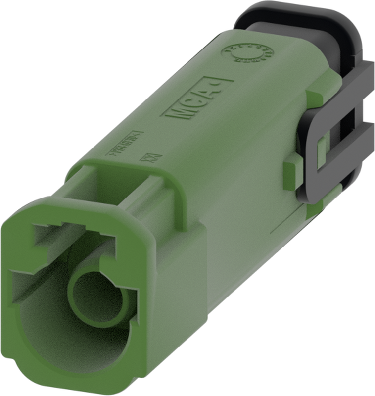 1 Port 1 Row MCA-B Male Mini Coax Green Code E