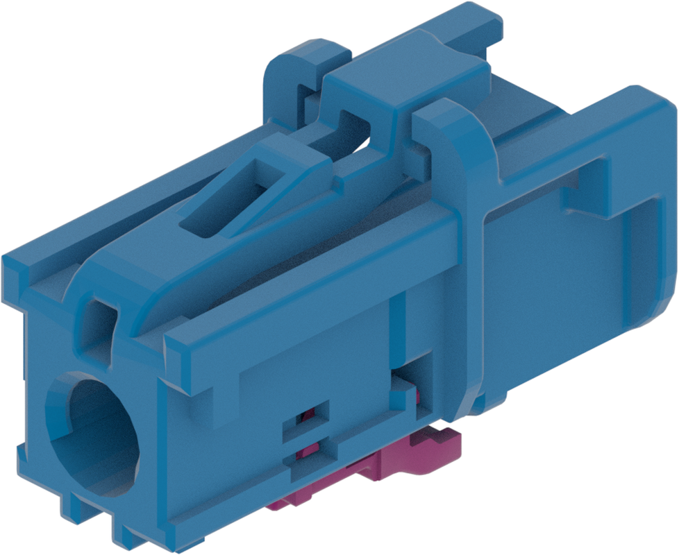 1 Port 1 Row MCA-A Female Mini Coax Blue Code C