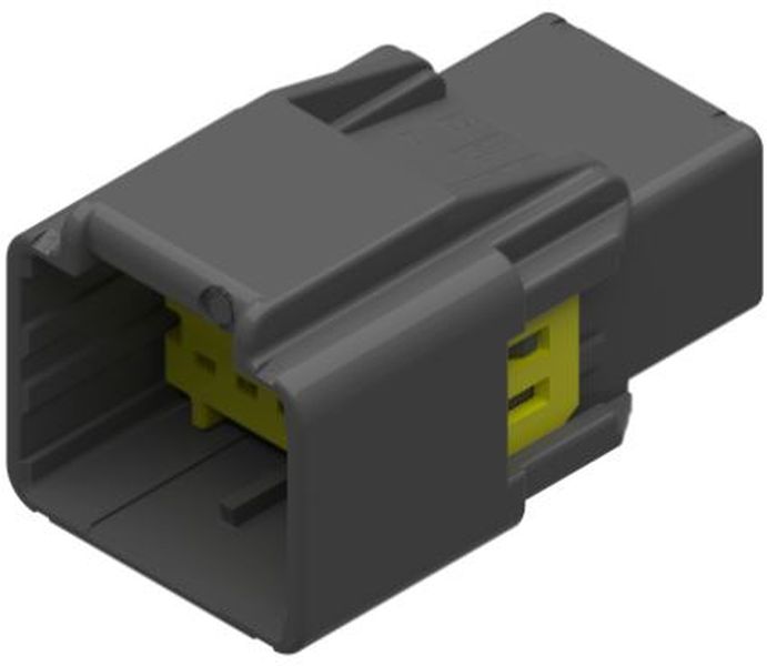 10 Way M 1.5 SICMA Inline Unsealed Connector Black