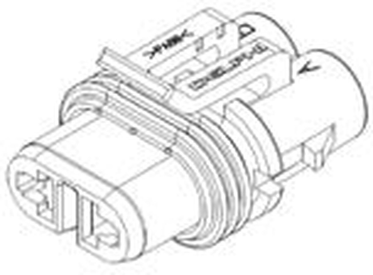 2 Way F MetriPack (M/P) 280 Sealed Connector Black