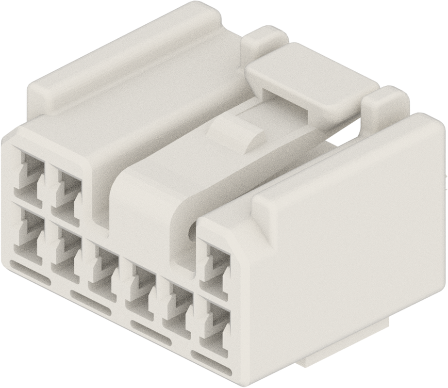 9 Way F 090 SERIES Unsealed Connector Natural