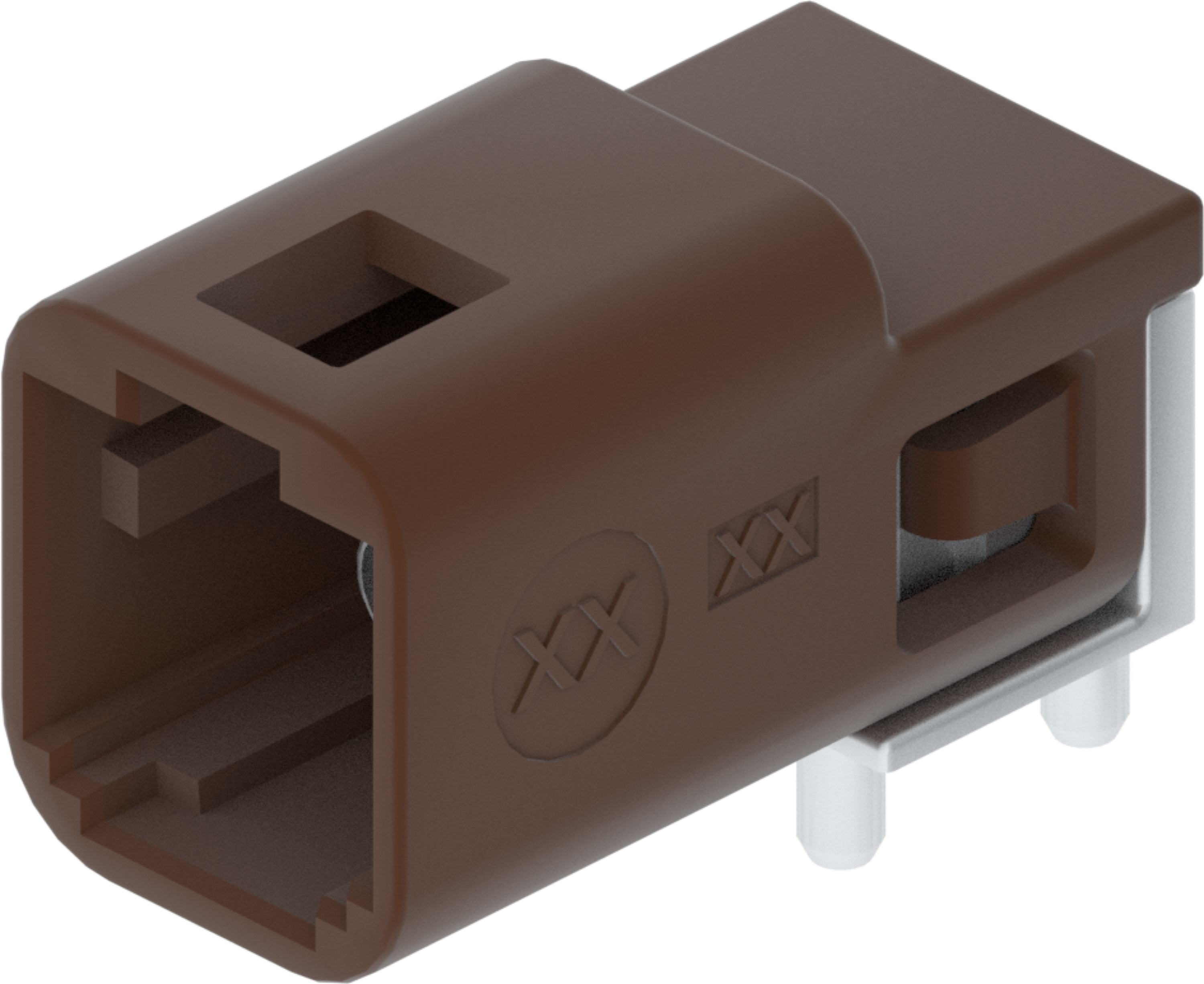 1 Port 1 Row MCA-A Male Mini Coax Brown Code F