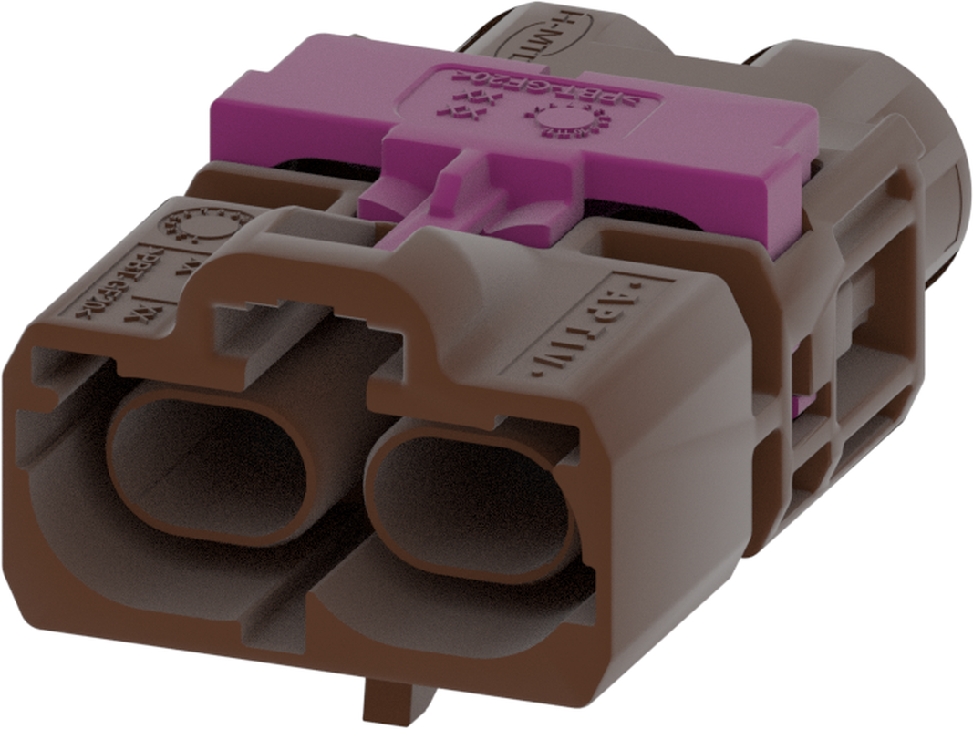 2 Port 1 Row Male H-MTD Brown Code F