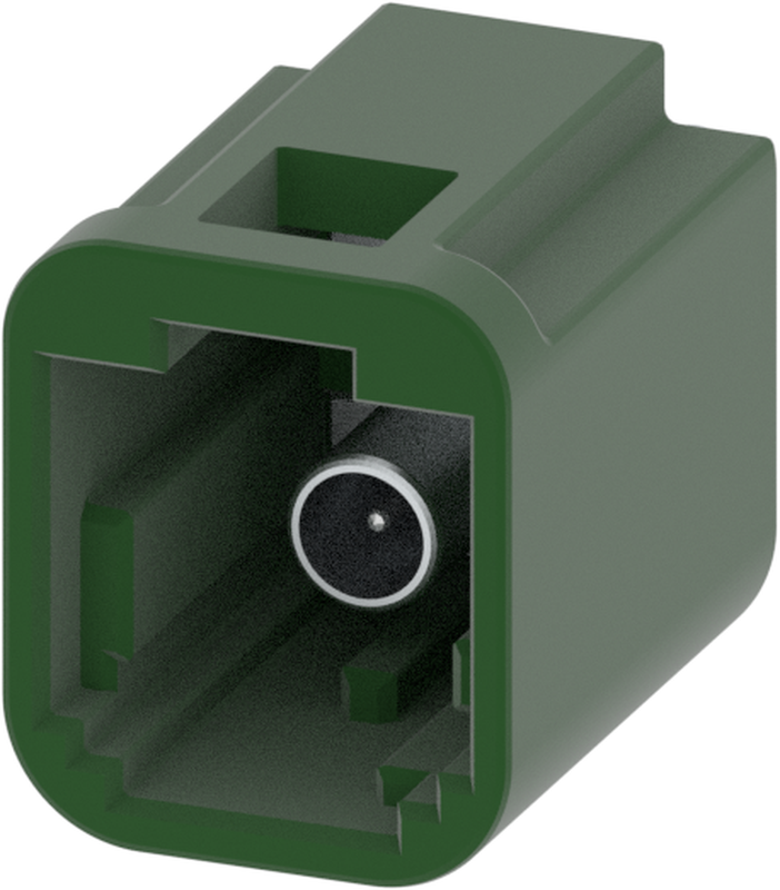 1 Port 1 Row MCA-A Male Mini Coax Leaf Green Code E