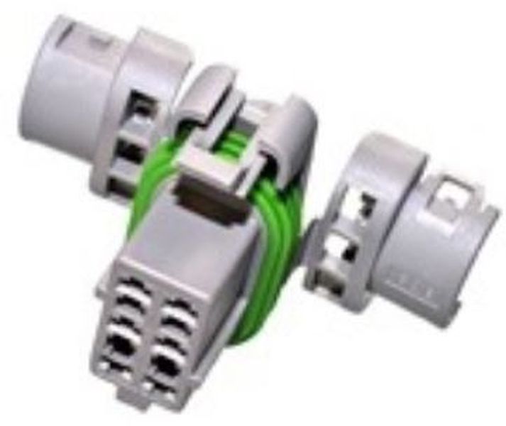 6 Way F 2.8 SICMA Inline sealed Connector Gray